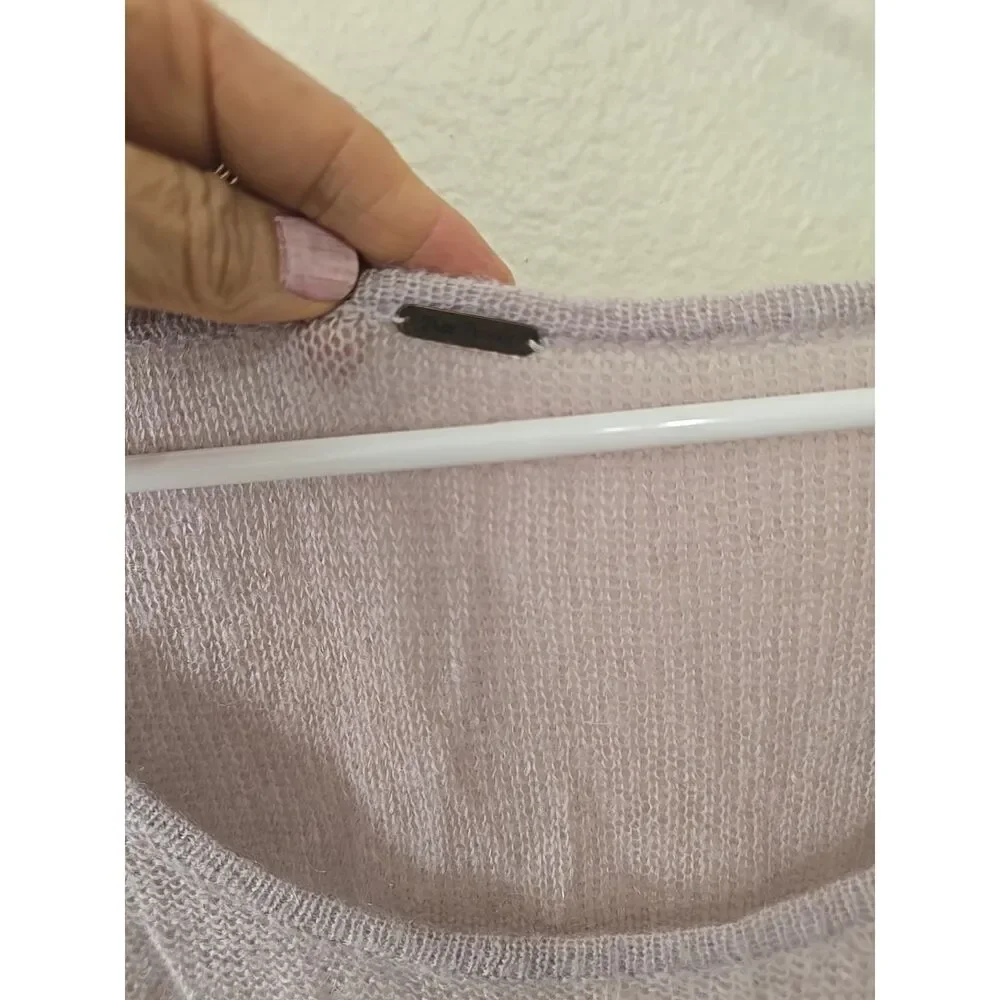 Free People Oversize Sweater Striped Lavender‎ & Cream Size M,